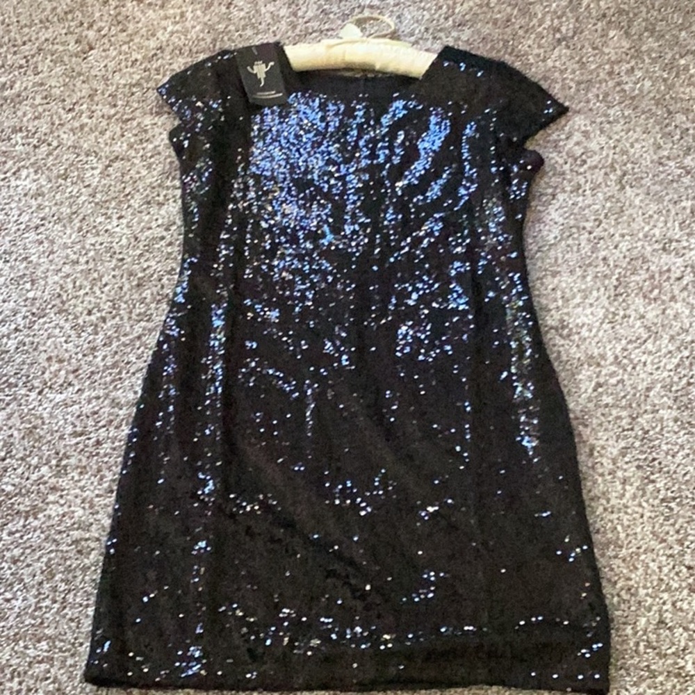 Elegant Black Sequin Dress